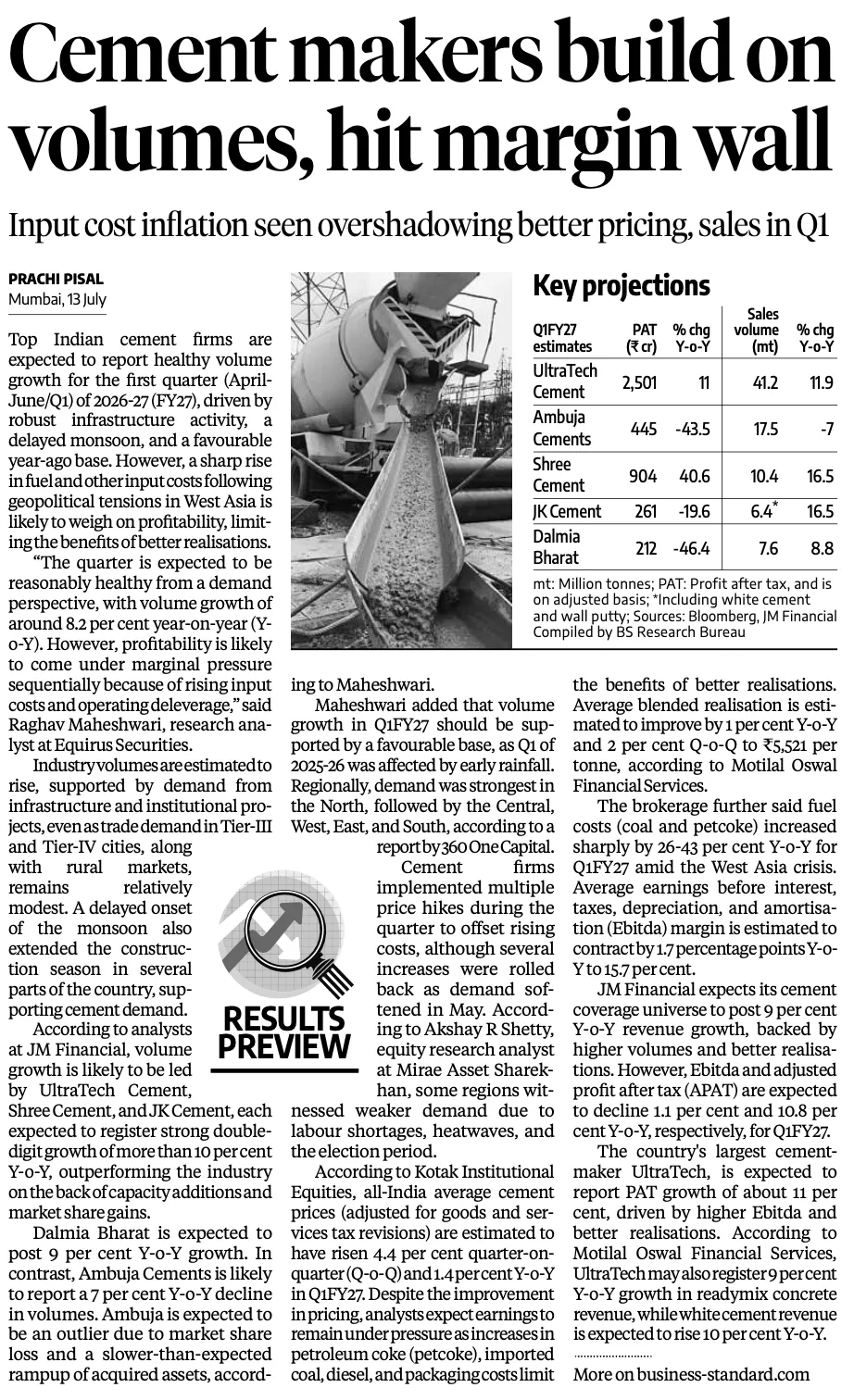 Industry Update : Cement Industry